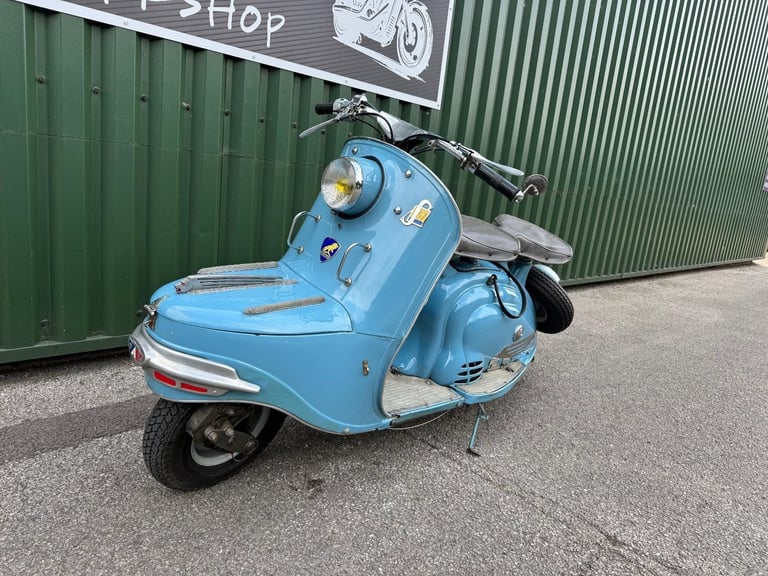 Peugeot S57B Scooter 123cc Blue 1956 Running and Riding Project with V5 