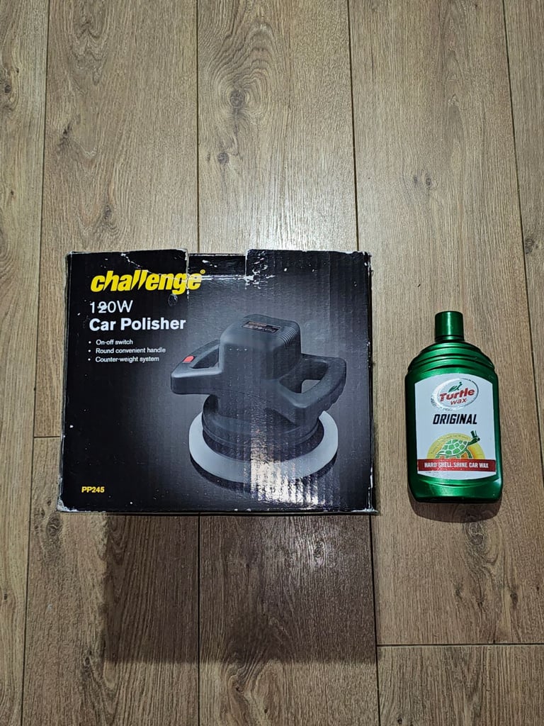image for Challenge PP245 Car Polisher 120w with Car wax bottle liquid