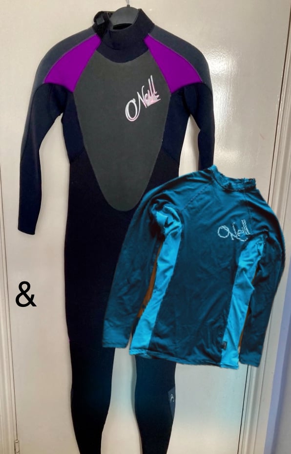 BUNDLE O’Neill  Watersports: Woman XS/S. 1 NEW Wetsuit & 1 pre-loved Rash Vest