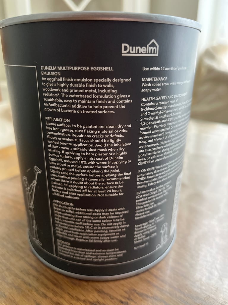 Dunelm eggshell emulsion Olive 1L paint