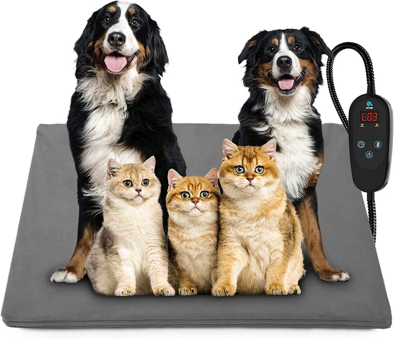 image for Waterproof Electric Heating Mat with Timer for Cats Dogs,
