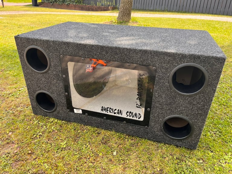 Car subwoofer bass box 2 x 12 inch bass speakers 