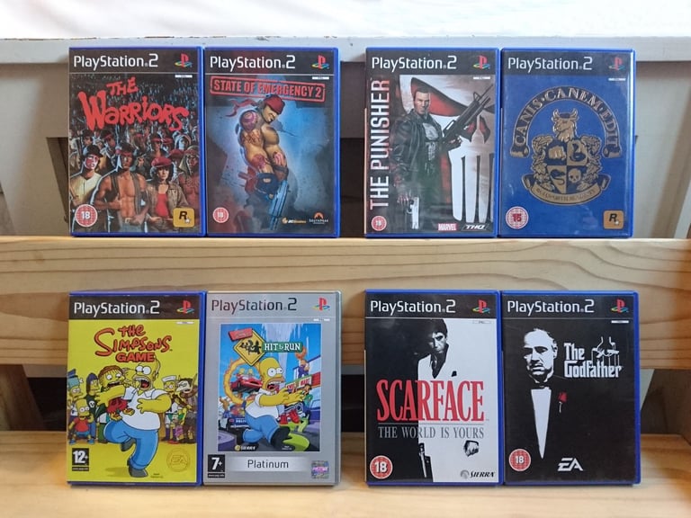 Playstation 2 Games Warriors Punisher Simpsons Rare Bundle