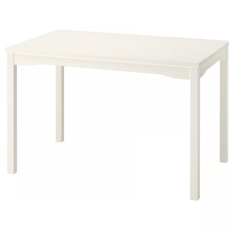 HAUGA Table ikea, white/birch veneer, 118x74 cm