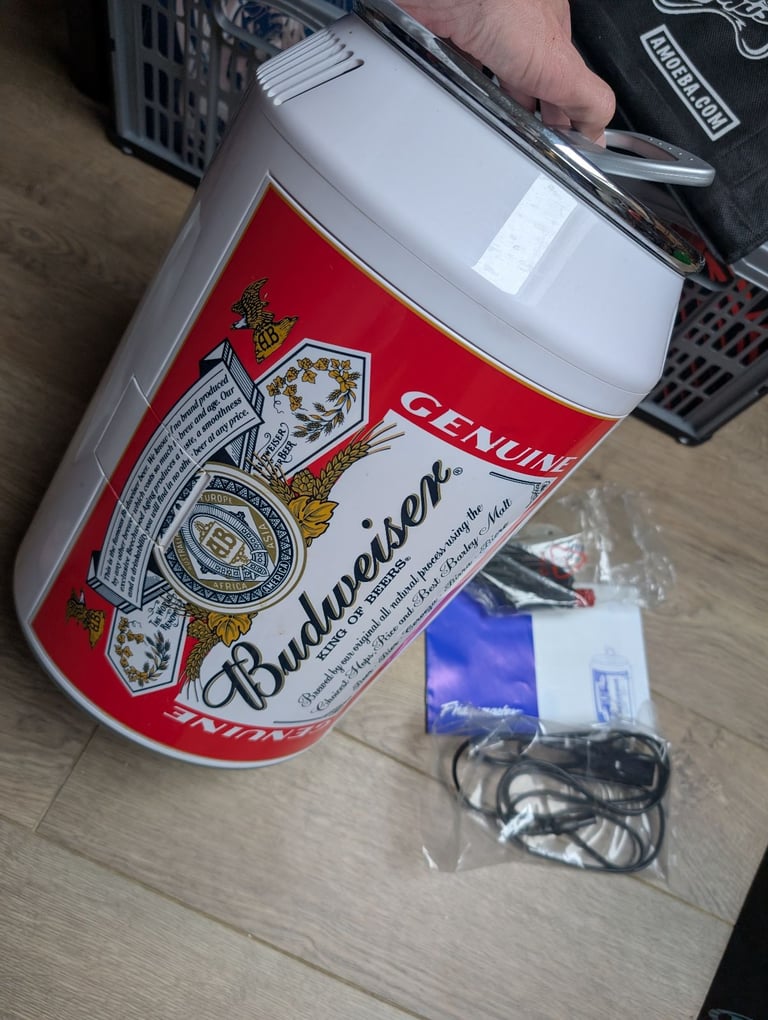 Budweiser mini can cooler fridge