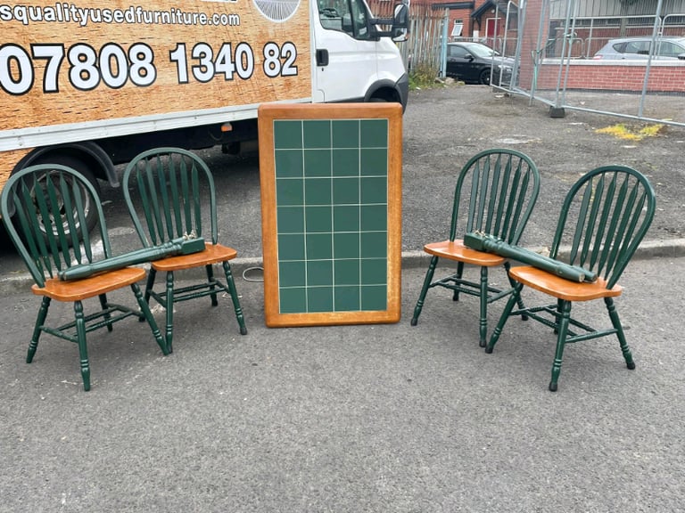 Tile top dining room table and 4 chairs £75 