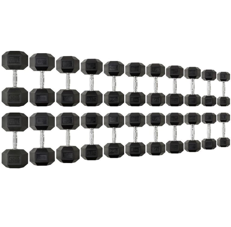 Hex dumbbells set for Sale Gumtree