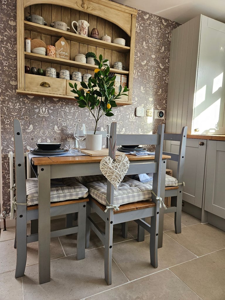 Dining Table and Chairs and cushion pads