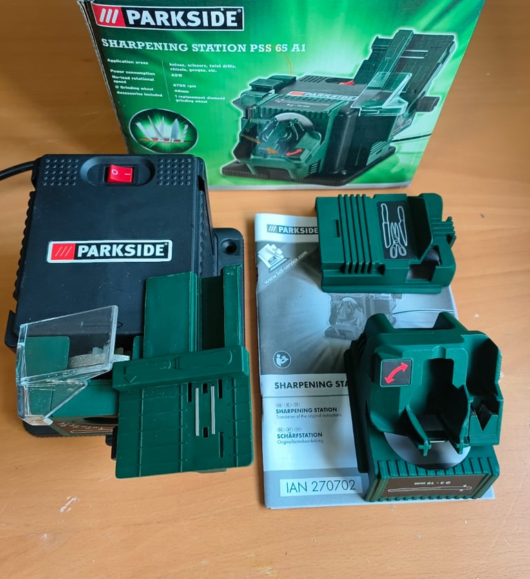 Parkside Tool Sharpening Station Knife scissor twist drill bits