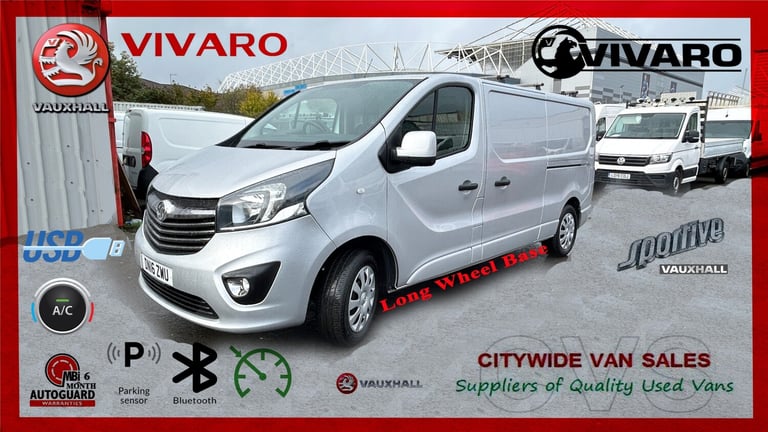 2016 Vauxhall Vivaro 2900 1.6CDTI 115PS Sportive H1 Van NO VAT PANEL VAN Diesel Manual