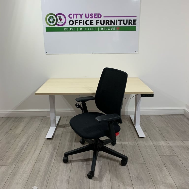 Used Office Furniture! ♻️ Pro Electric Sit-Stand Desk, Dual Motor, Memory Settings🚚