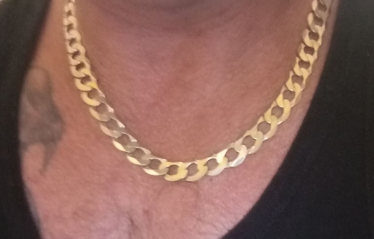 image for 63 grams sterling silver gold plated 14 ct chain 