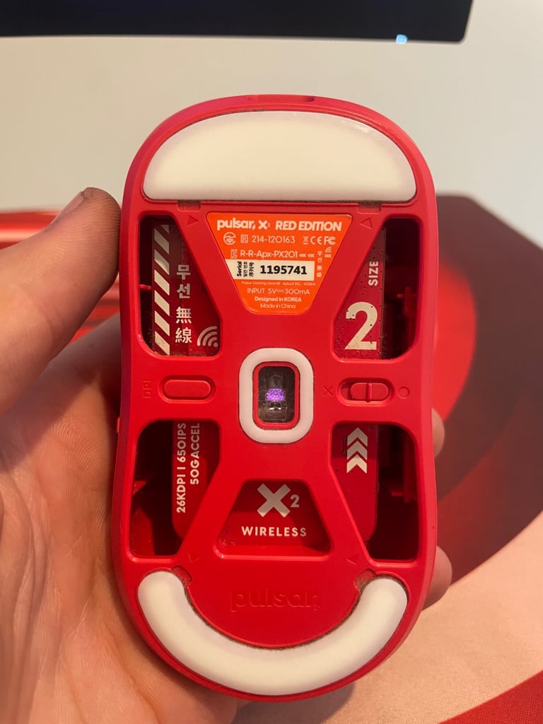 Red pulsar gaming mouse 