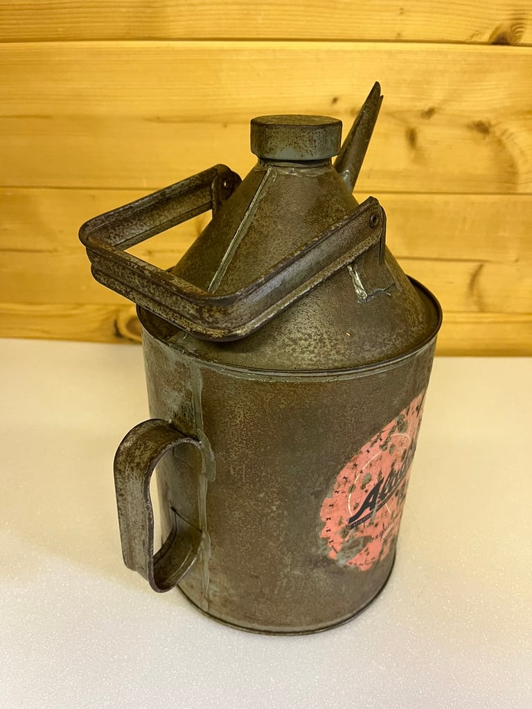 Vintage Pink Paraffin can 