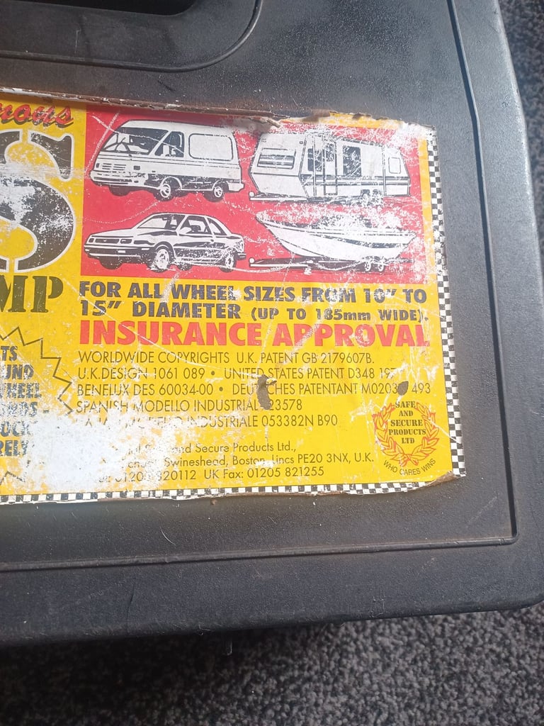 SAS wheel clamp for trailers caravans