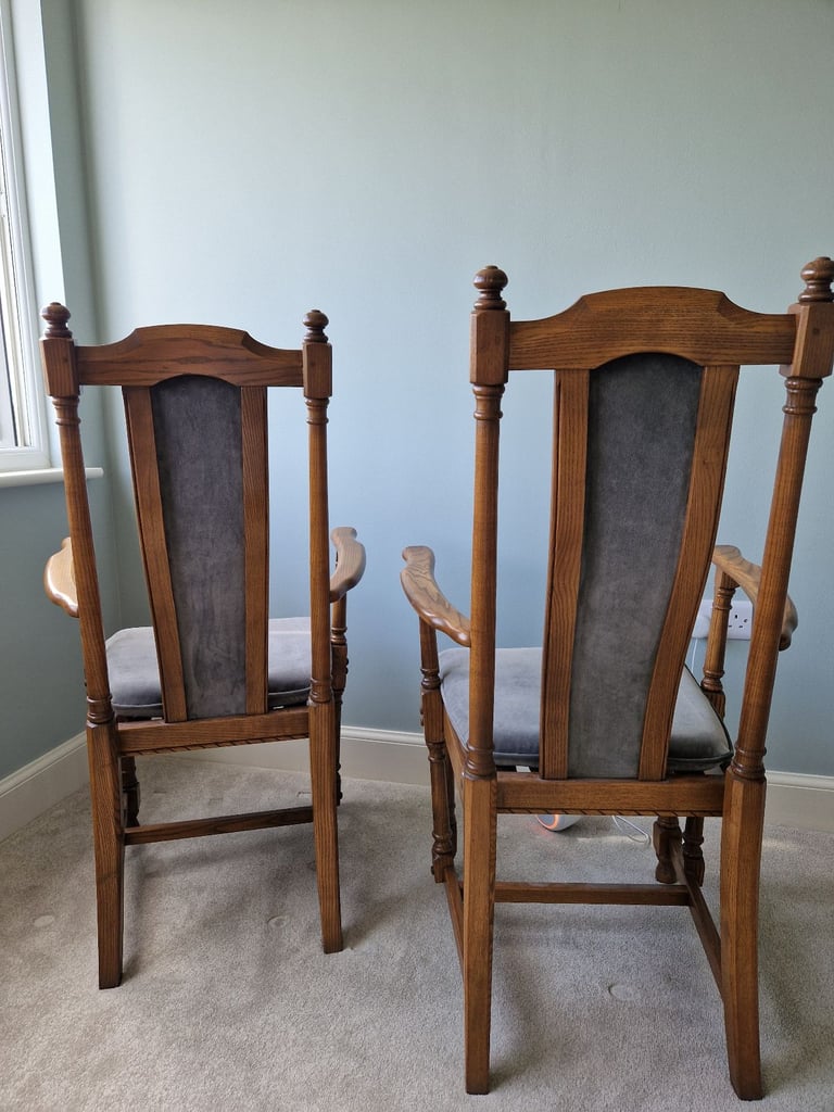 Ercol High Back Dining Chairs Reupholstered 