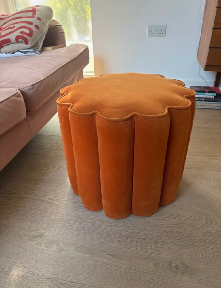 image for Orange Pumpkin Footstool - collection only