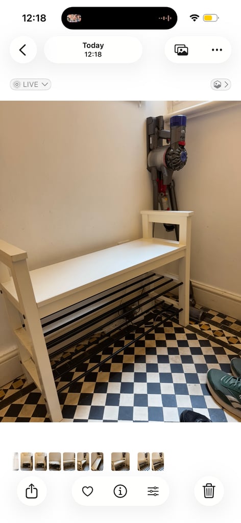 IKEA HEMNES Bench with Shoe Storage, 85x32x65 cm
