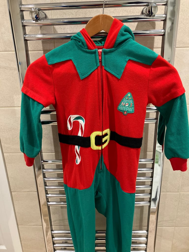 image for Cat and Jack onesie elf sleepsuit/costume, size 5, for age 3 -4years