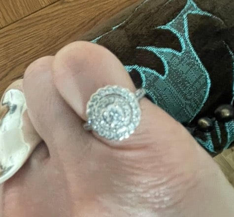 Stephen hughes, white gold/platinum and diamond engagement ring