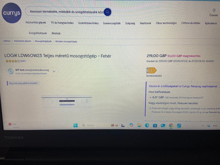 LOGIK Full-Size Dishwasher 12 place settings. Like a new. I'm happy to deliver in Bristol for free.