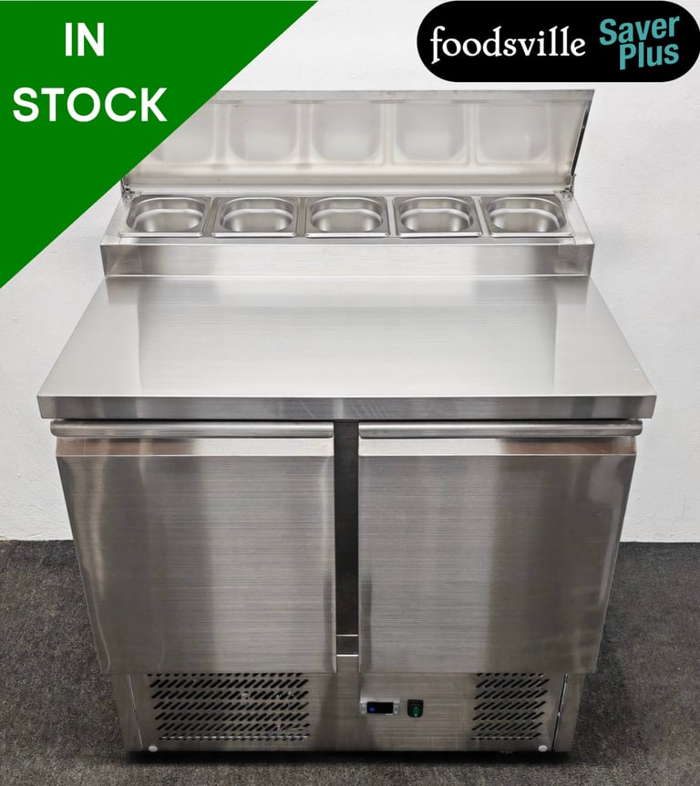 NEW Foodsville Saver Plus 2 Door Prep Counter Fridge & Containers! - PAY OVER 3 MONTHS OR 10% OFF!