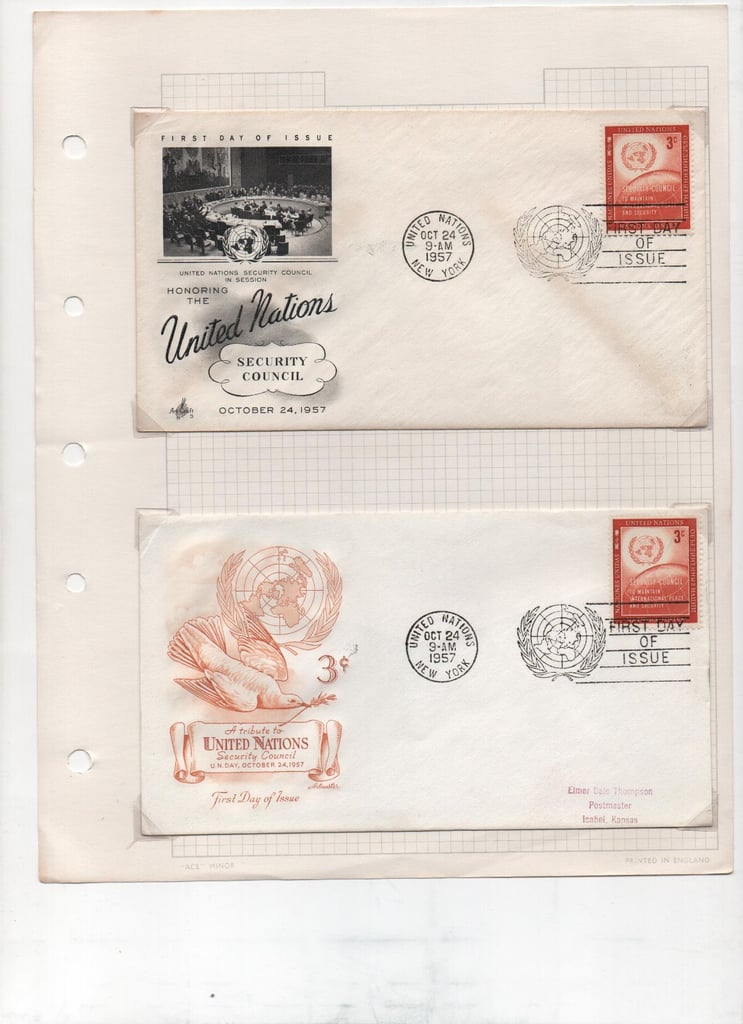 186 United Nations first day covers