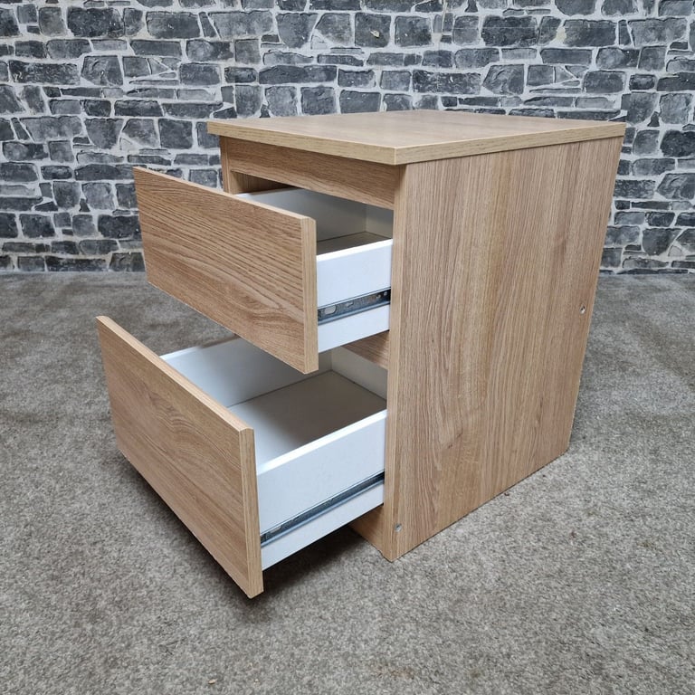 Small Veneer 2-Drawer Cabinet