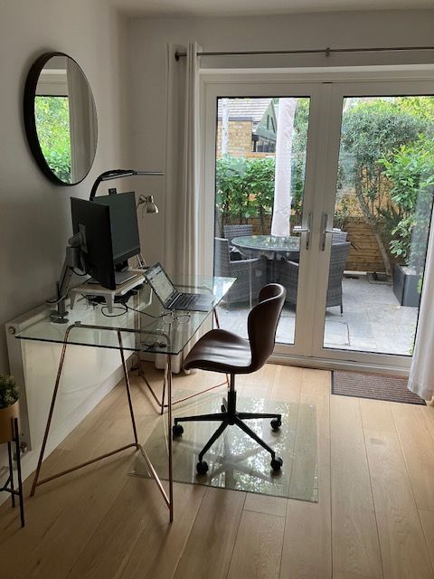 NeuType Glass OfficeChair Mat, Tempered Glass for Carpet or Hardwood 90cm x 90cm