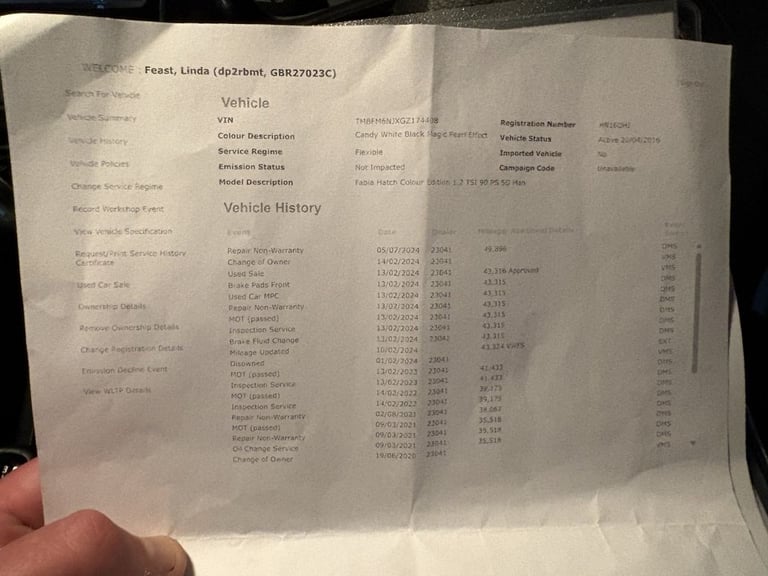 2016 Skoda Fabia 1.2 TSI Colour Edition 5dr HATCHBACK PETROL Manual