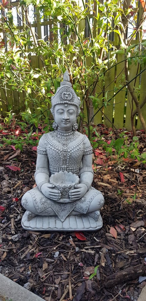 Lotus Buddha stone statue,garden ornament