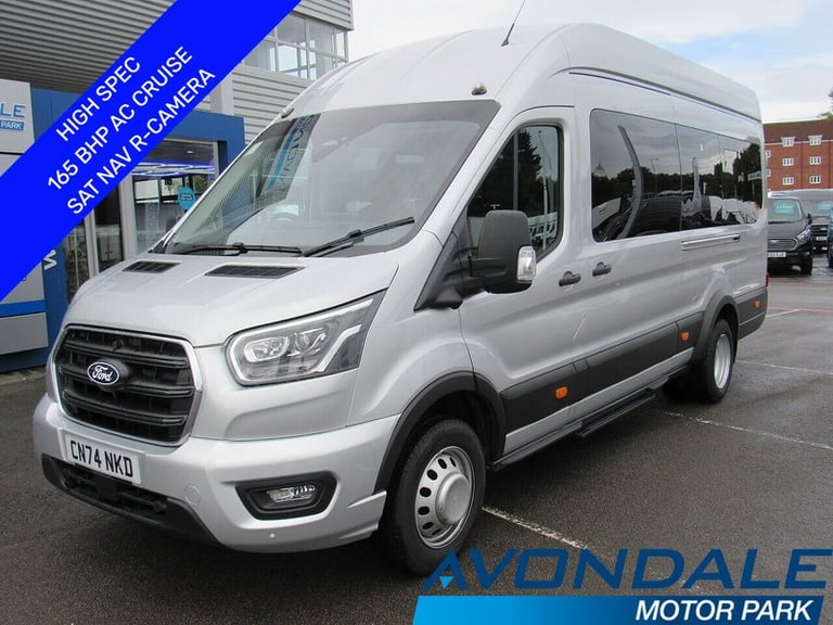 2024 Ford Transit 460 EcoBlue Limited 17 SEATER MINIBUS 165 BHP SAT NAV CAMERA H-SEATS HUGE S Min...