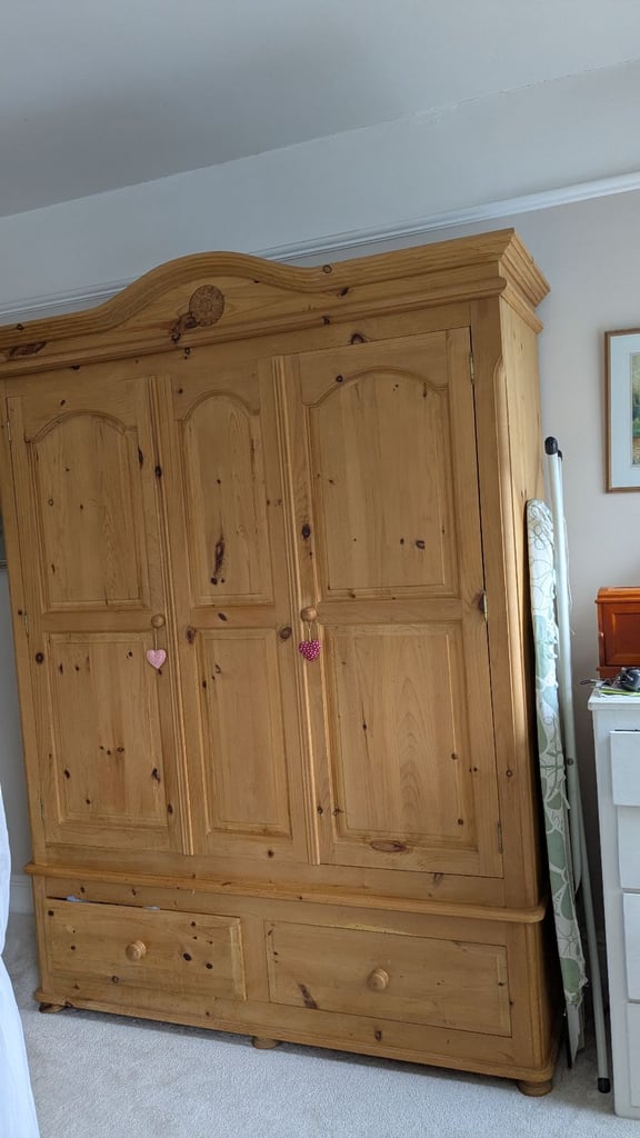 image for Pine triple wardrobe