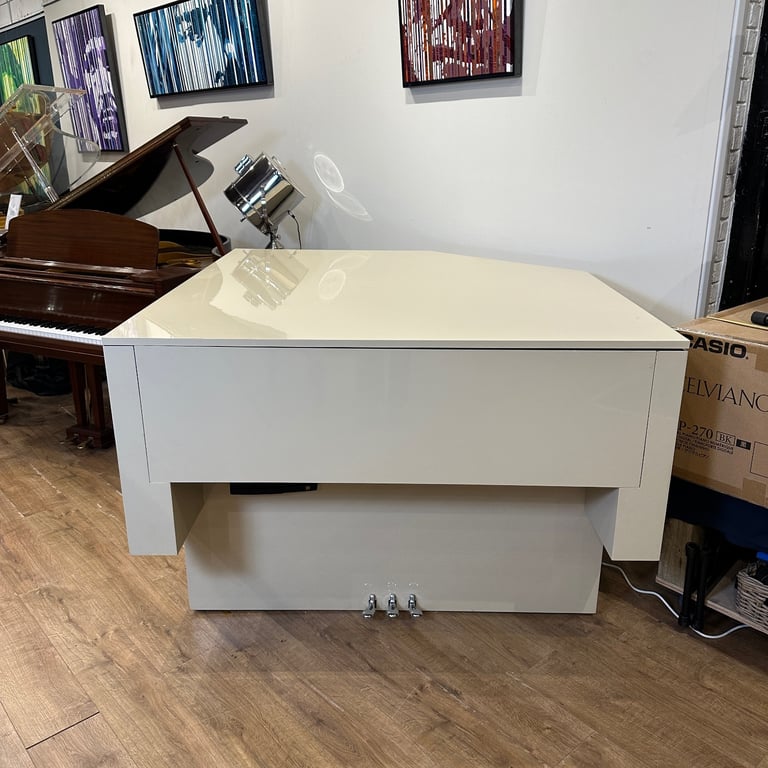 Bespoke Interior Square Grand Piano | Purple & Cream | Delivery, Stool, Tuning