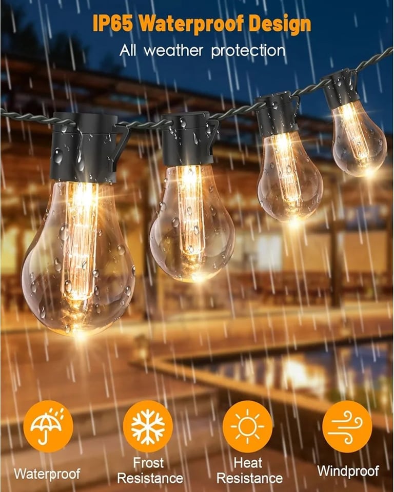 Usb & Solar Festoon Lights Outdoor 14M/46FT