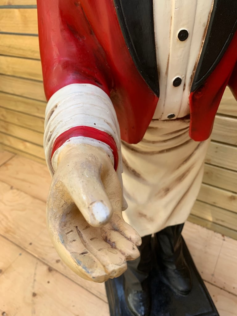 SOLD Vintage Old Man Waiter / Butler Fibreglass Restaurant or Retail Shop Display Figurine Stature