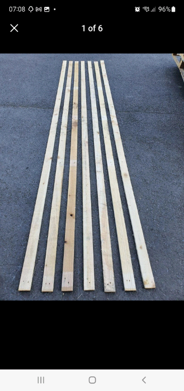Pallet wood - 326cm x 6cm x 1.6cm - £2.50 per board