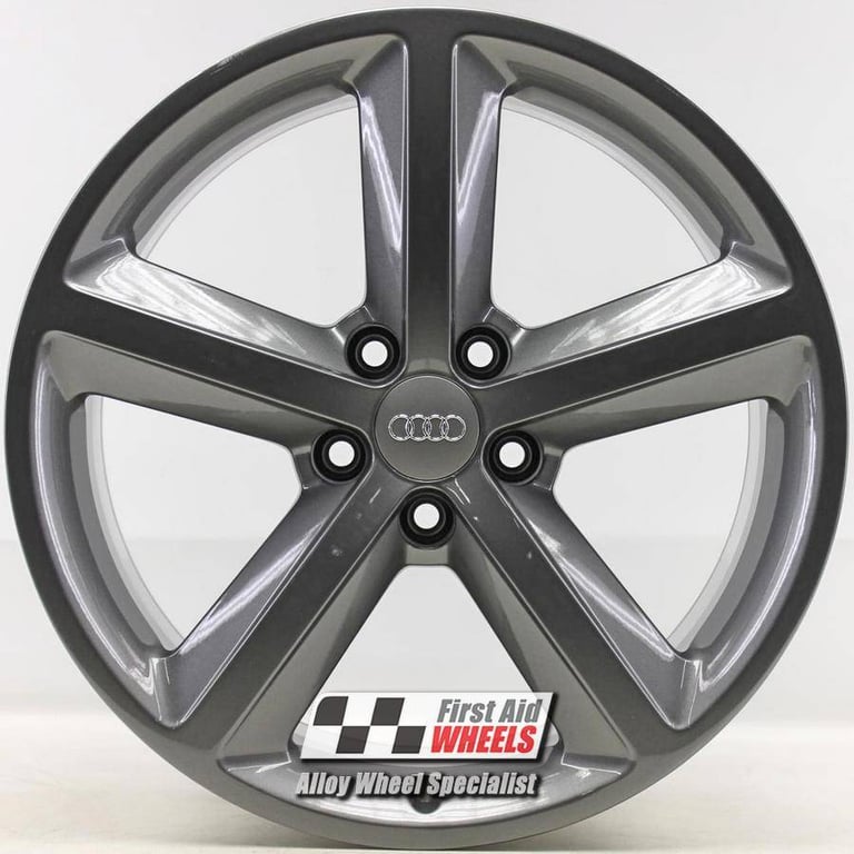 R168GG SWAP for Ours AUDI A5 4X 18'' GENUINE 5 SPOKE GLOSS GREY ALLOY WHEELS