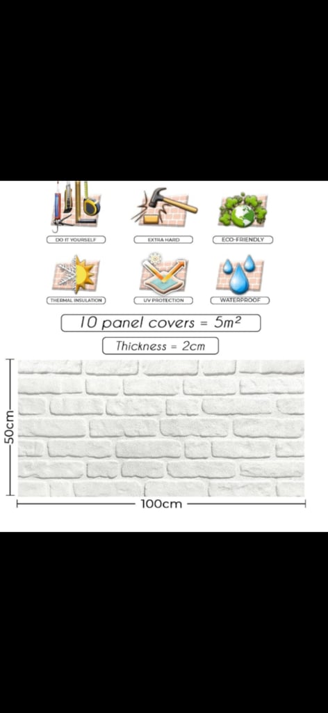 3D Brick effect wall panels 