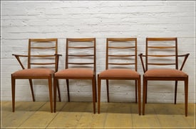 teak dining chairs McIntosh set 2 + 2 danish design mid century