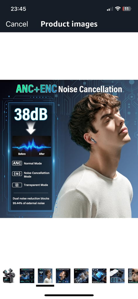Earbuds Wireless Bluetooth 5.4 Brand New Boxed Black 