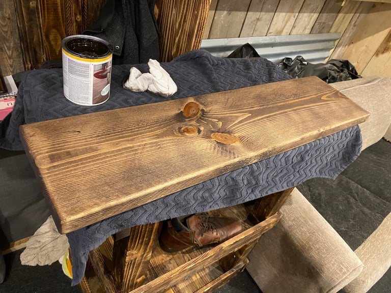 Scaffold board Shelves made to order. Choose your colour 👀 come visit our showroom 