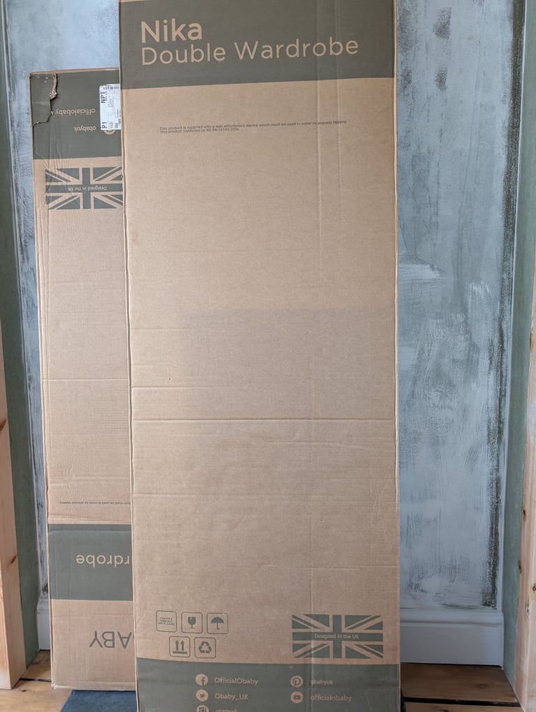 image for Nursery obaby double wardrobe 