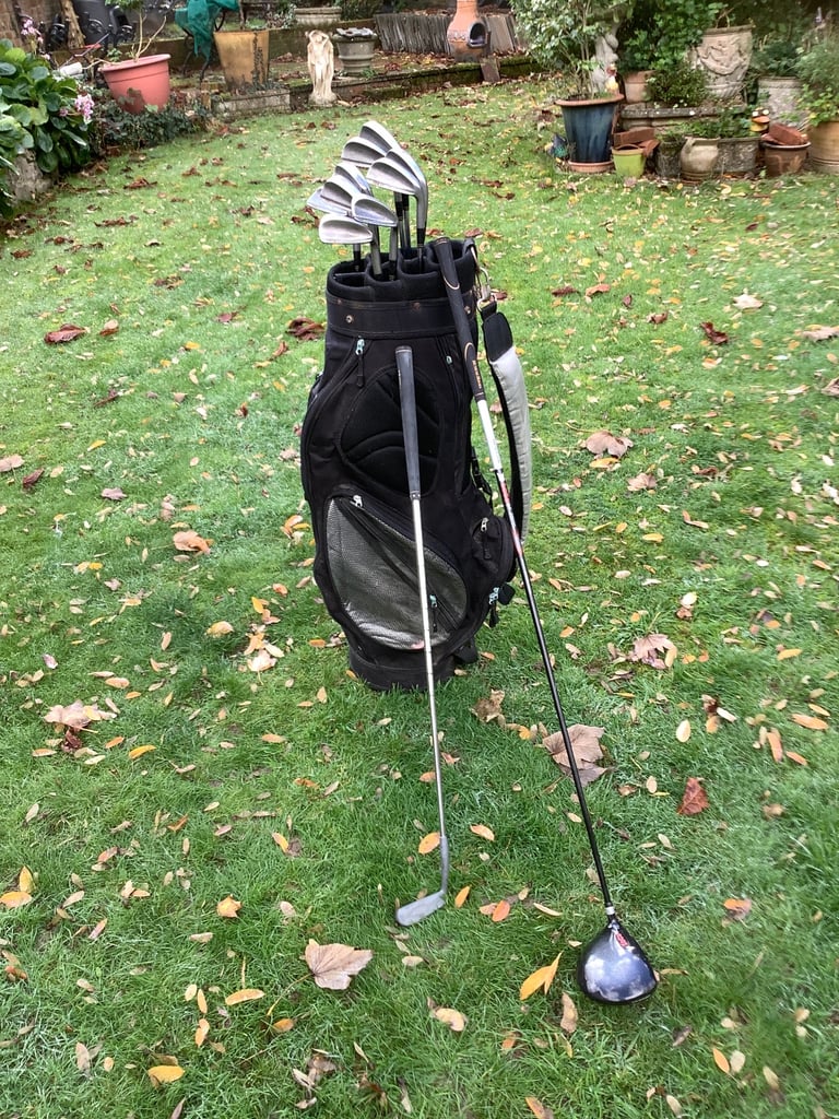 image for ⛳️ MENS FULL SET OF GOLF ⛳️ CLUBS + PUTTER & CART BAG 💼 RIGHT HANDED (NEW GRIPS!)