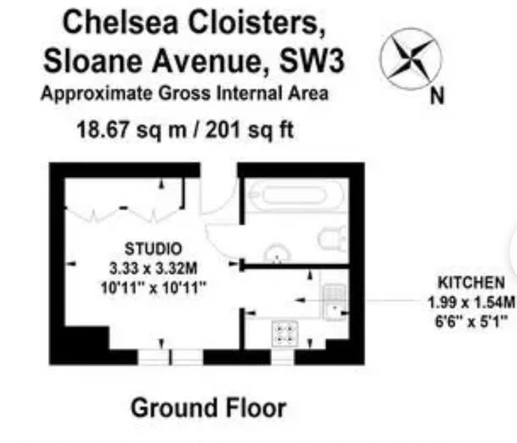Two studios for sale Chelsea Cloisters Prime Location 