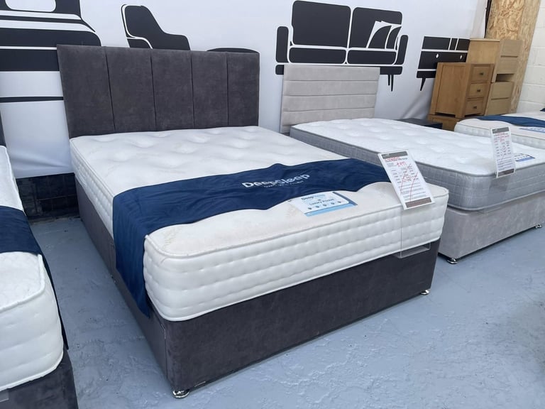 DIVAN 4FT Small Double Bed Base With Mattress & Storage Drawers >> Huge 20% Discount >>>>