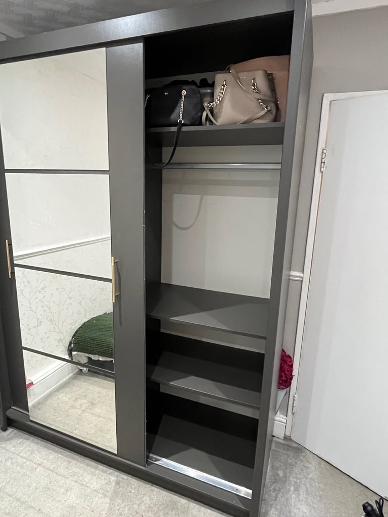 large double wardrobe with mirrors 