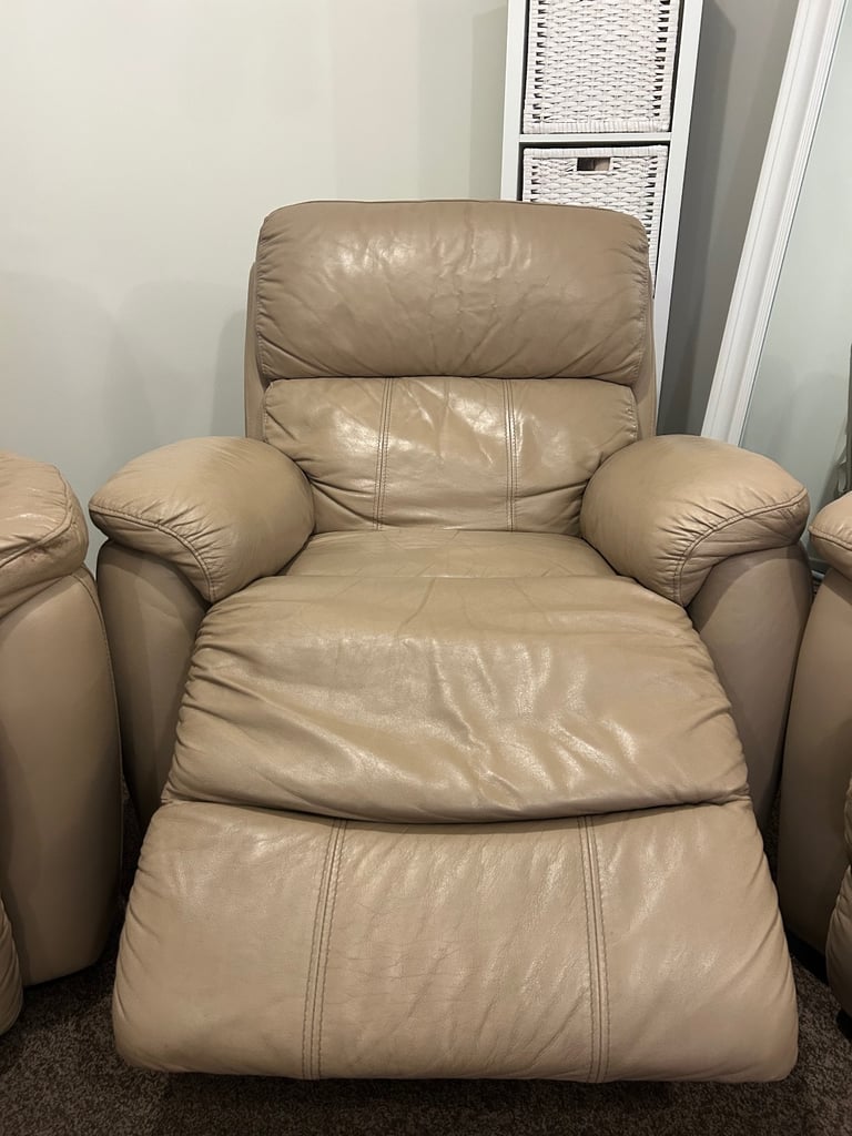 Dfs Leather electric power reclining chair armchair 