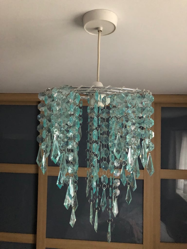 Turquoise Ceiling Lampshades and Table Lamps