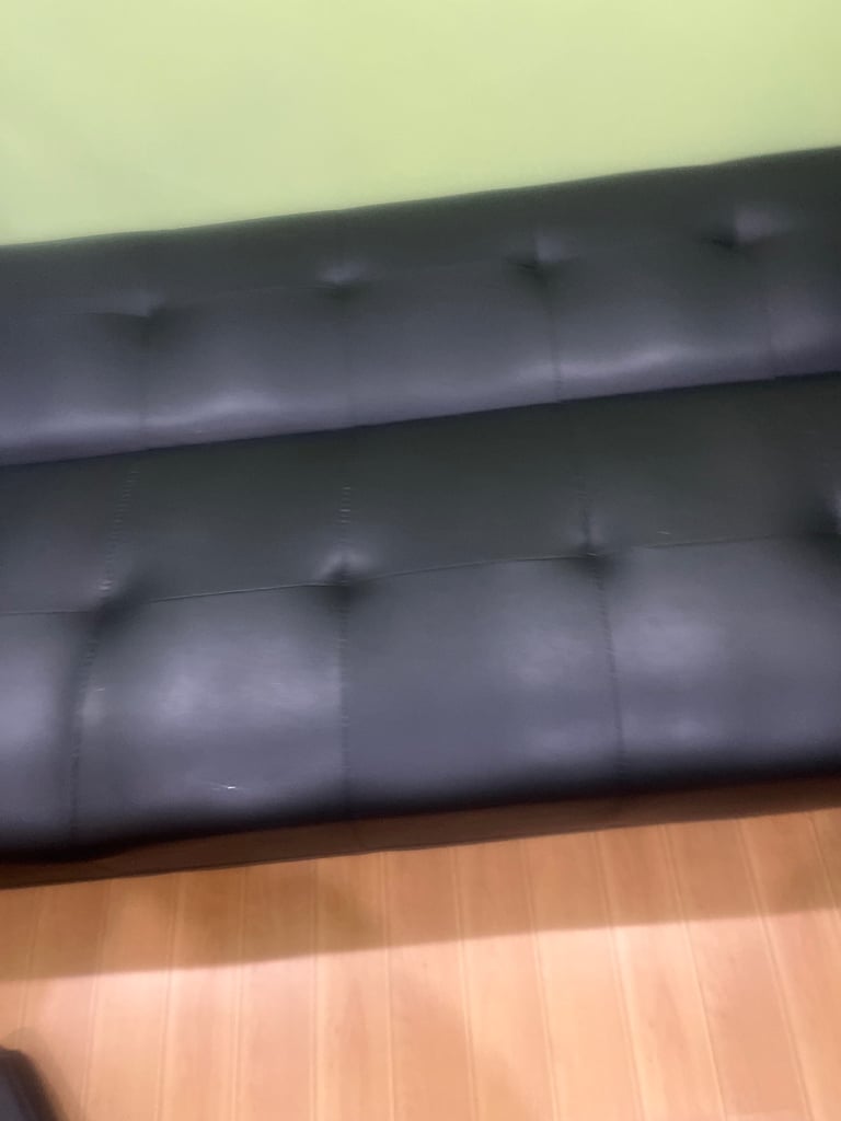 Leather couch sofa bed 
